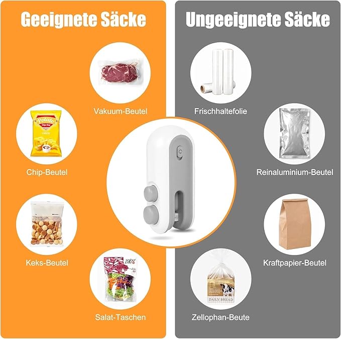 2-in-1 Portable Mini Bag Sealer | USB Rechargeable Heat Sealer & Cutter