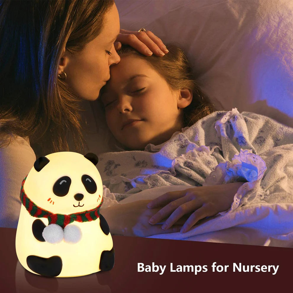 Cute Panda Night Light Lamp | Soft LED Bedside Lamp for Kids & Room Décor