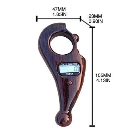 JapCounter™ - Digital Jaap Mala | Electronic Mantra Counter with Finger Ring & Wooden Design