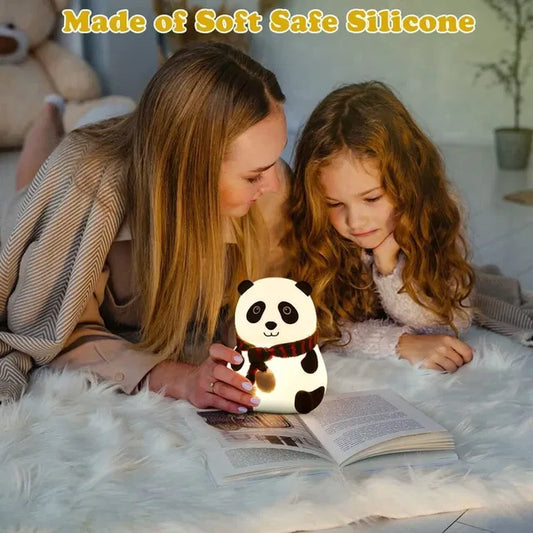 Cute Panda Night Light Lamp | Soft LED Bedside Lamp for Kids & Room Décor