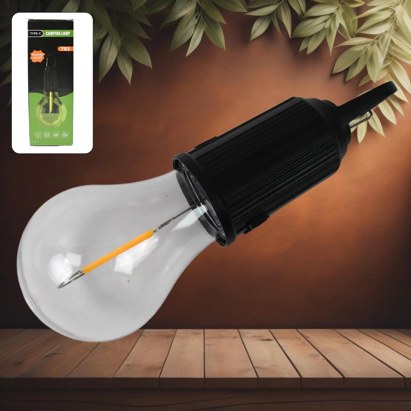 LED Hanging Camping Bulb Lights (Pack of 2) | 3 Lighting Modes Portable Tent Lamps