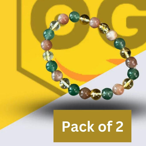 Customized & Energized Crystal Bracelet Set (Pack of 2) | Premium Spiritual Bracelets
