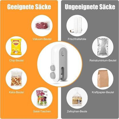 2-in-1 Portable Mini Bag Sealer | USB Rechargeable Heat Sealer & Cutter