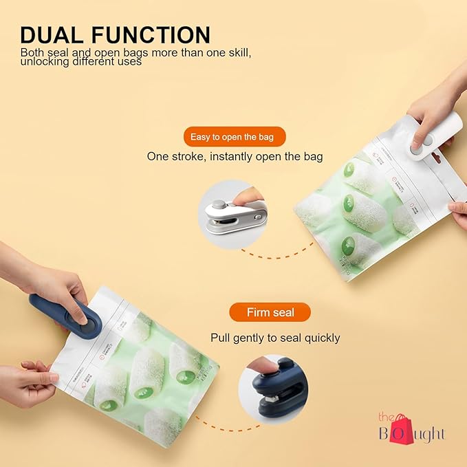 2-in-1 Portable Mini Bag Sealer | USB Rechargeable Heat Sealer & Cutter