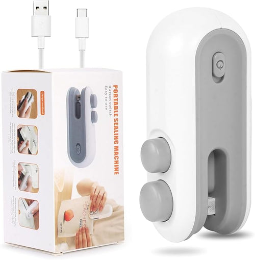 2-in-1 Portable Mini Bag Sealer | USB Rechargeable Heat Sealer & Cutter