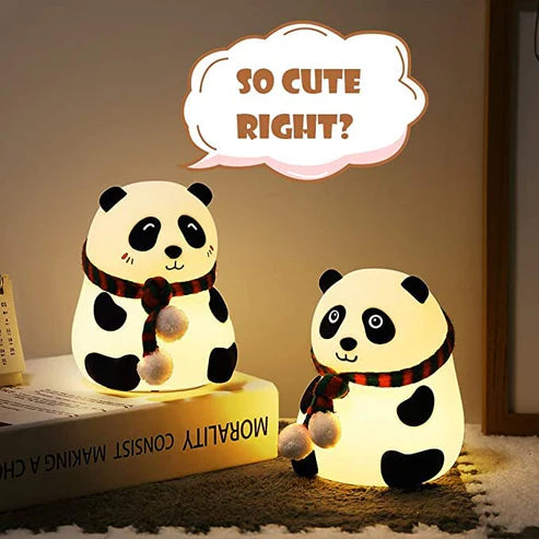 Cute Panda Night Light Lamp | Soft LED Bedside Lamp for Kids & Room Décor