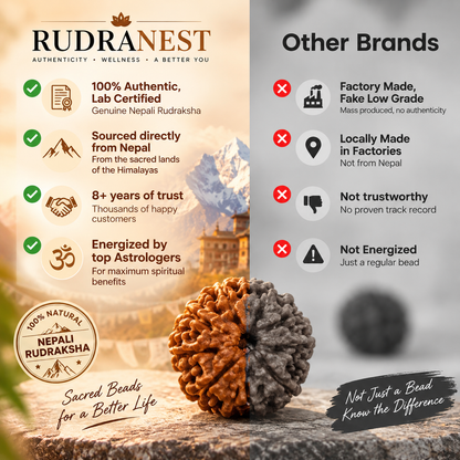 Money & Love Balance | 5 Mukhi Certified Nepali Rudraksha Bracelet