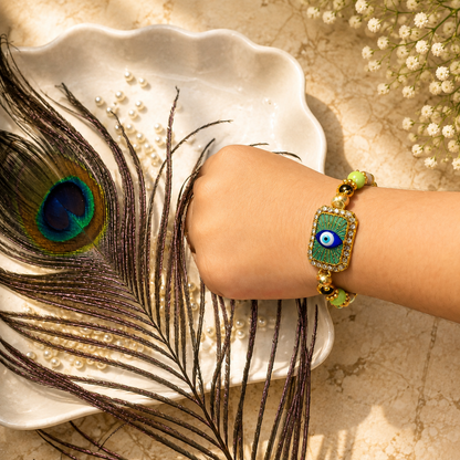Pack of 3 Evil Eye Rakhi Set | Protective Rakhi for Brother with Elegant Design
