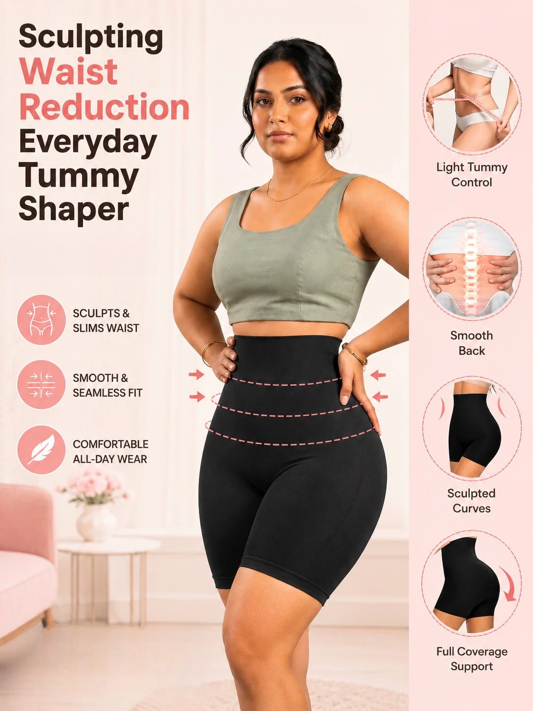 4-in-1 Quick Slim Shapewear | High-Waist Tummy Tucker & Body Shaper for Women