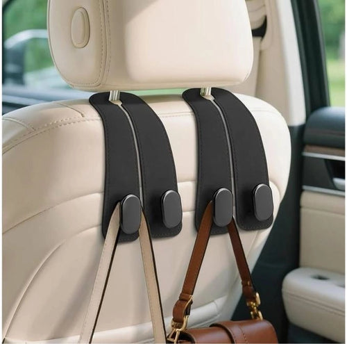 Car Seat Headrest Hooks (Pack of 2) | Heavy-Duty Car Organizer Hooks