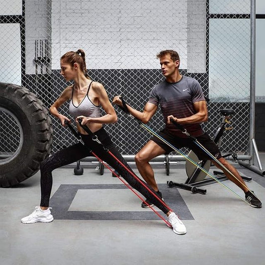 Resistance Bands Set for Home Workout | Fitness Exercise Bands Kit for Men & Women
