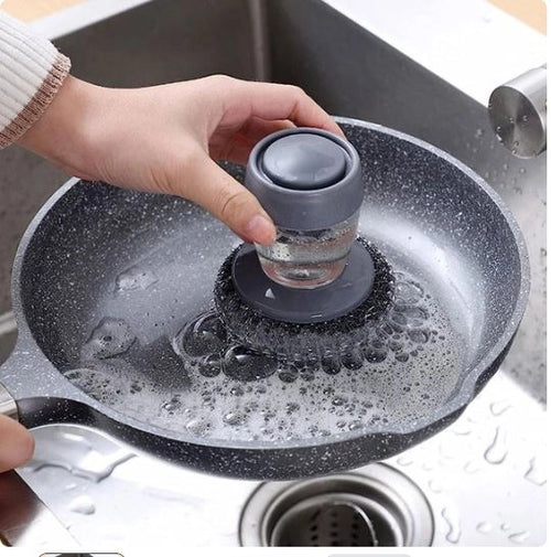 2-in-1 Liquid Soap Dispensing Cleaning Brush (Pack of 2)