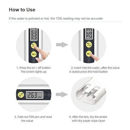 Digital Water TDS Meter | Portable Water Quality Tester for Drinking Water