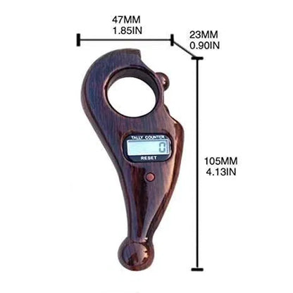 JapCounter™ - Digital Jaap Mala | Electronic Mantra Counter with Finger Ring & Wooden Design