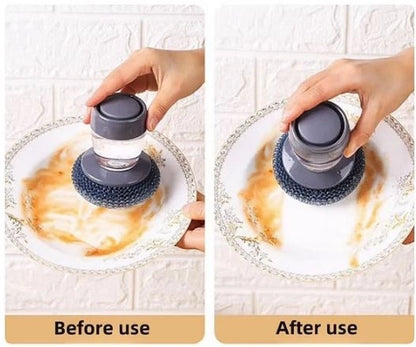 2-in-1 Liquid Soap Dispensing Cleaning Brush (Pack of 2)