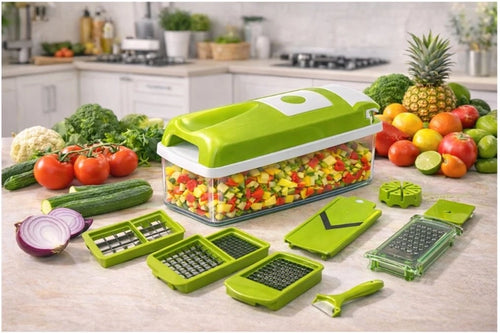 12-in-1 Multi-Purpose Vegetable & Fruit Chopper | Kitchen Food Cutter & Slicer