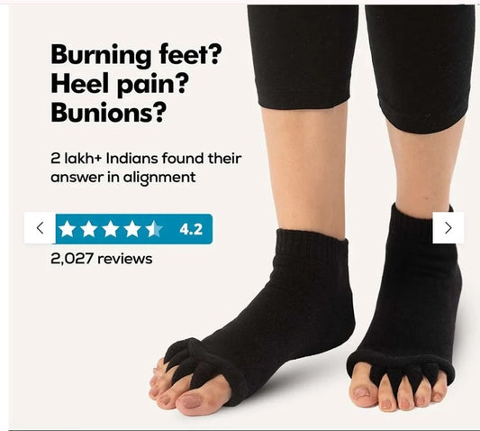 5-Toe Alignment Socks | Foot Separator Socks for Men & Women (Pair)