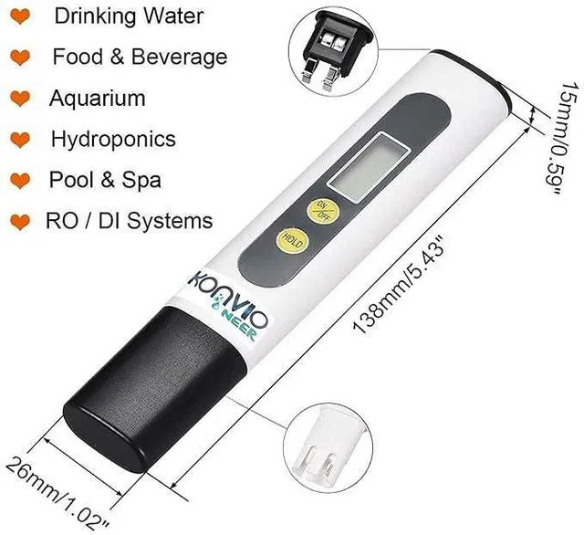 Digital Water TDS Meter | Portable Water Quality Tester for Drinking Water