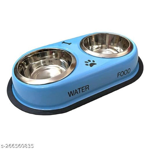 Premium Stainless Steel Pet Feeding Bowl | Food & Water Bowl for Dogs & Cats (Medium)