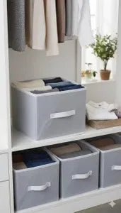 Foldable Wardrobe Organizer Set (Pack of 3) | Closet Storage Boxes for Clothes