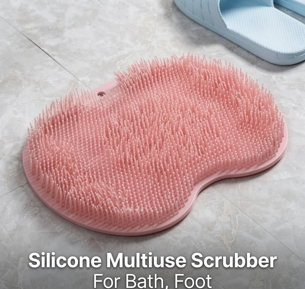 Silicone Body Scrubber with soft silicone bristles for deep cleansing and gentle exfoliation during daily showers.