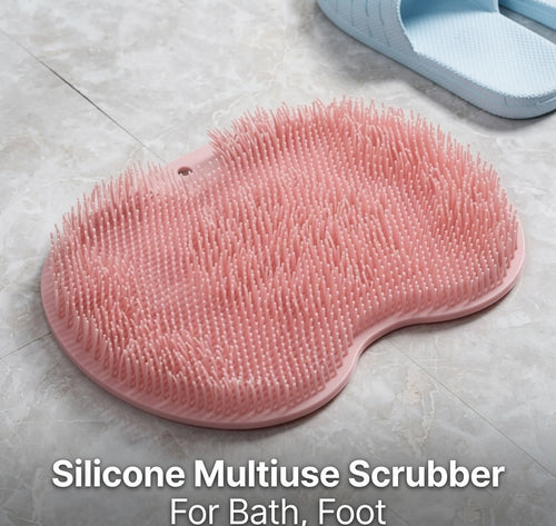 Silicone Body Scrubber with soft silicone bristles for deep cleansing and gentle exfoliation during daily showers.