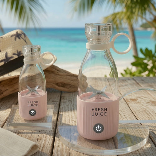 Portable Mini Blender with USB rechargeable design for making fresh smoothies, juices, and protein shakes.