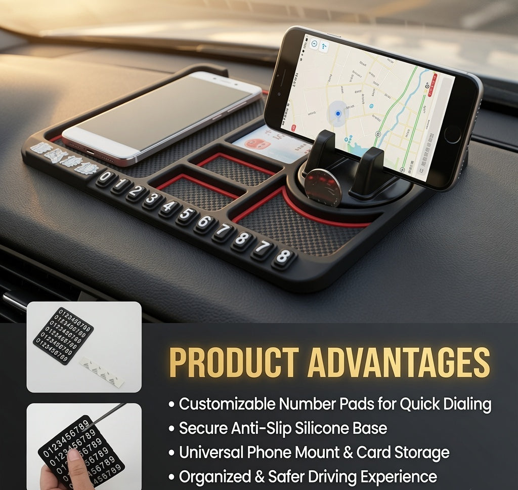 Car Mobile Holder for Dashboard | Universal Anti-Slip Phone Mount