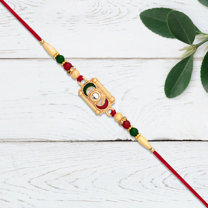 Traditional Meenakari Rakhi for Brother | Handmade Designer Rakhi for Raksha Bandhan